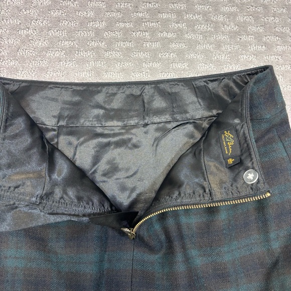 Vintage L.L. Bean Skirt Sz 4 Blue Green Plaid Wool Career Academia 90s Freeport - Picture 6 of 12